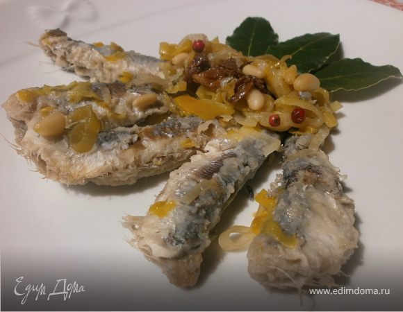 Сардины аппетитные - рецепт венецианских рыбаков (Sarde in saor)