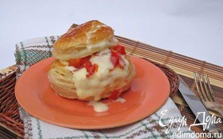 Рецепт Французская слойка с яйцом пашот