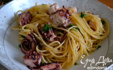 Рецепт Спагетти с осьминогом