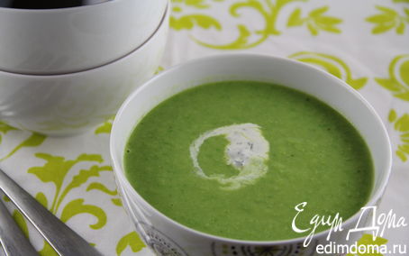 Рецепт Очень овощной суп-пюре из зеленого горошка