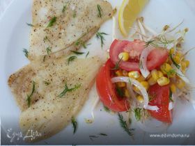 Запеченная рыба с Летним салатом