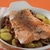 Запеченный лосось с картофелем, оливками и базиликом
