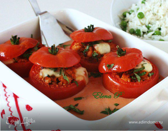 Фаршированные помидоры в остром соусе