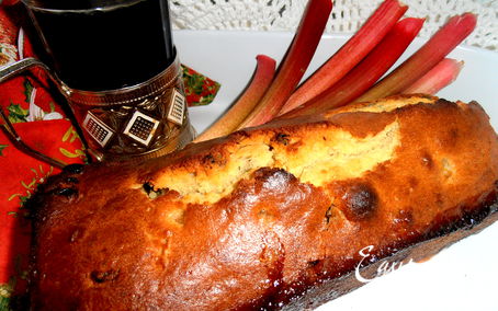 Рецепт Кекс в карамели на подушке из ревеня ("Rabarberu kuka") для Танюши (Снежинка)
