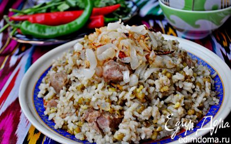 Рецепт Ароматная каша с машем, рисом и мясом