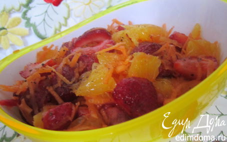 Рецепт Салат с клубникой и апельсинами