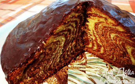 Рецепт Волнистый кекс под шоколадным соусом "Невесомая нежность"