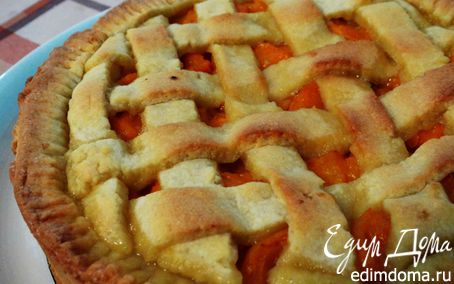 Рецепт На скорую руку : пирог "Песочная решетка" с абрикосами