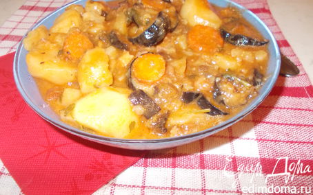 Рецепт Густой суп с баклажанами и картофелем