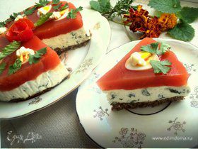 Закусочный сырно-томатный торт