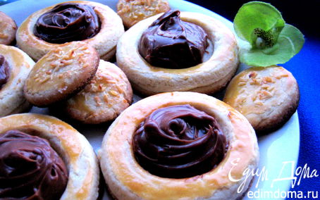 Рецепт Песочное печенье с шоколадным наполнением ("Школьная ссобойка")