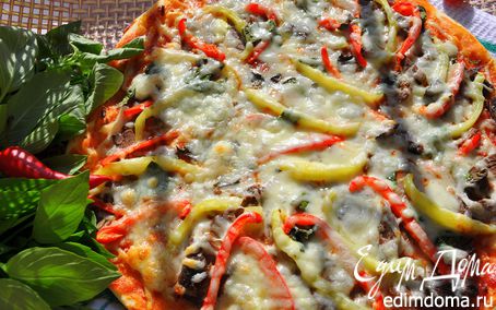 Рецепт Пицца мясная с болгарским перцем и сыром Джюгас
