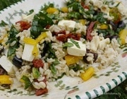 Греческий рисовый салат