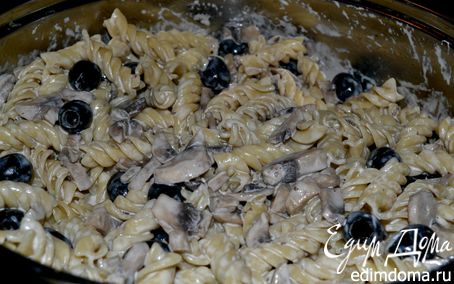 Рецепт Паста с грибами и оливками