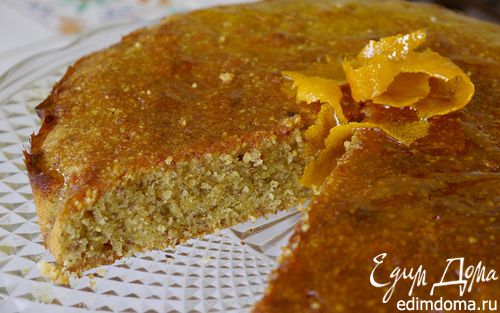 Рецепт Апельсиново-миндальный пирог с карамелью