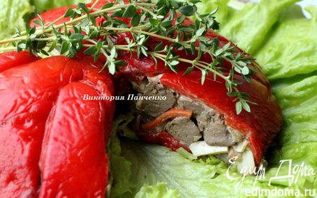 Рецепт Террин из сладких перцев с печеночным салатом