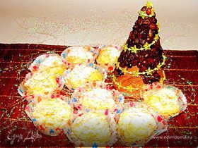 Ванильные пирожные с белым шоколадом и кедровыми орешками "Розы в снегу"