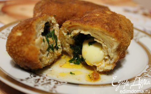 Рецепт Котлеты по-киевски с сыром и маслом