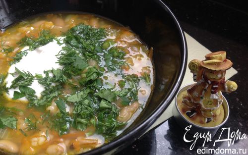 Рецепт Суп с фасолью и кускусом