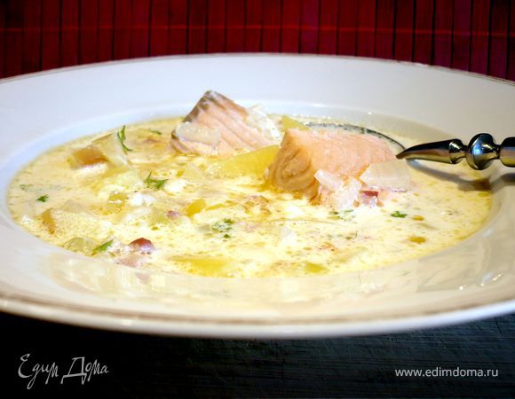 Рыбный суп по мотивам новоанглийского клэм-чаудера «Все - за одного»