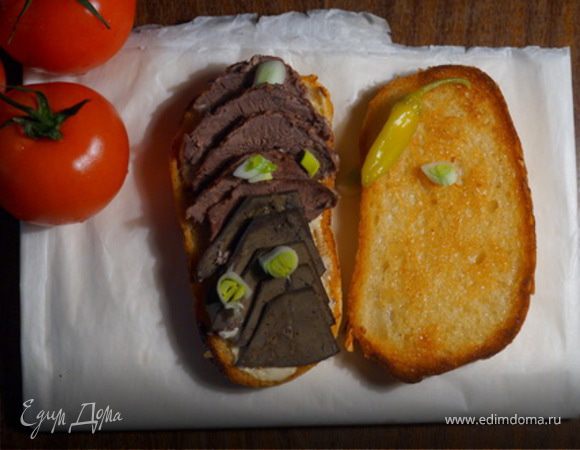Горячий бутерброд с ливером