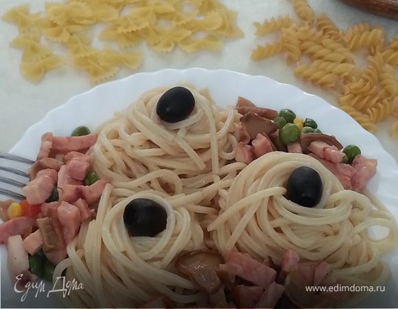 Спагетти "Три вкуса"