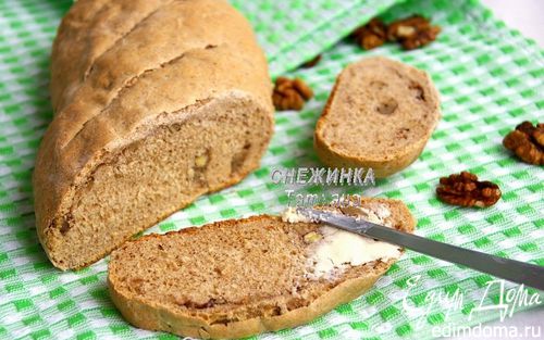 Рецепт Ароматный хлебец на кефире с грецкими орехами