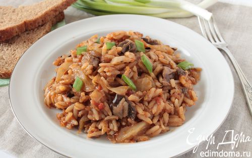 Рецепт Рис с капустой и сушеными грибами