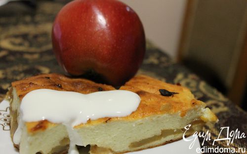 Рецепт Творожная запеканка с яблоками и корицей