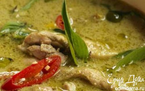 Рецепт Курица в тайскoм зеленом карри