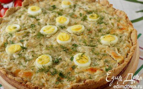 Рецепт Тарт с капустой и перепелиными яйцами
