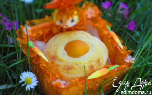 Рецепт Пасхальные творожные булочки с заварным кремом и абрикосами