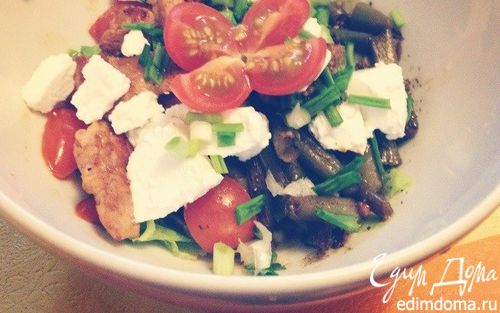 Рецепт Теплый салат с говядиной и стручковой фасолью