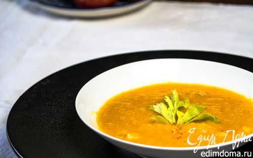 Рецепт Тыквенный суп с сельдереем и апельсином