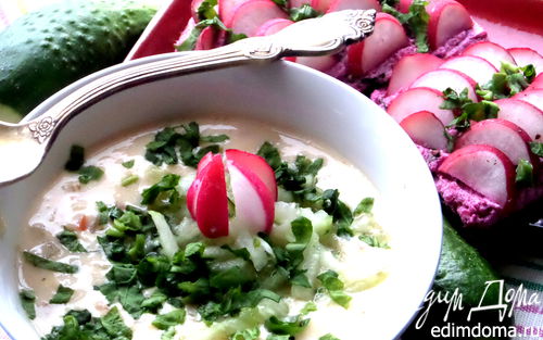 Рецепт Сырный суп с вареными и свежими овощами