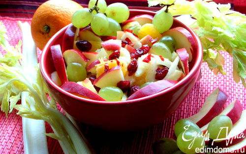 Рецепт Пикантный фруктово-ягодный салат (для Сабины)