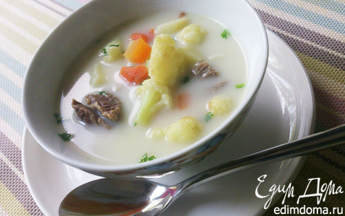 Рецепт Сырный суп с цветной капустой