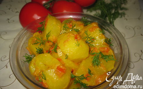Рецепт Картошка по-бомбейски с томатами