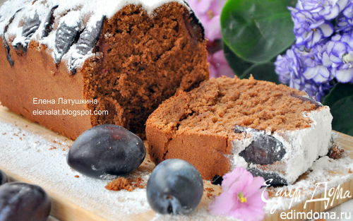 Рецепт Шоколадно-миндальный кекс со сливами