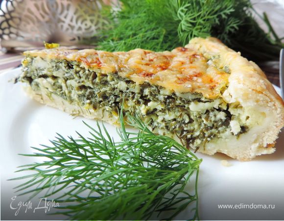 Пирог с шпинатом, сыром и творогом в духовке простой рецепт с фото пошагово