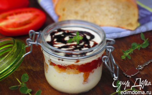 Рецепт Мини-тирамису с томатным чатни и бальзамическим сиропом