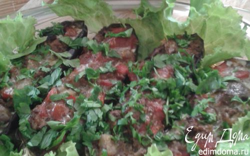 Рецепт Баклажаны, фаршированные куриной печенью и помидорами