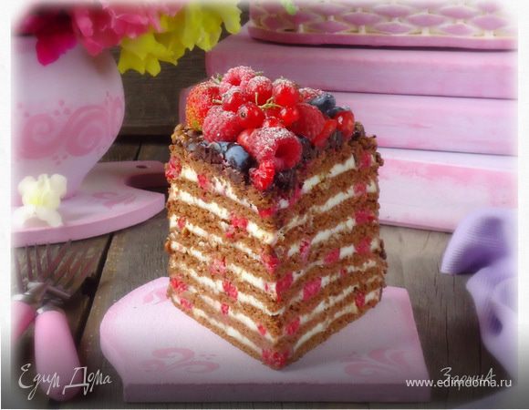 Медовый торт с заварным кремом рецепт – Французская кухня: Выпечка и десерты. «Еда»