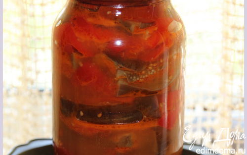 Рецепт Баклажаны с перцами и помидорами