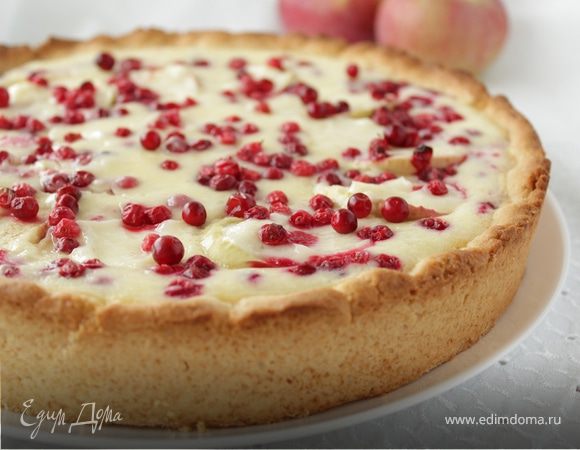 Пирог из слоеного теста с брусникой — рецепт с фото пошагово