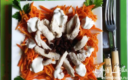 Рецепт Салат с курицей и морковью по-корейски