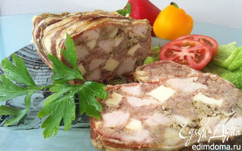 Рецепт Мясной террин с индейкой и сыром
