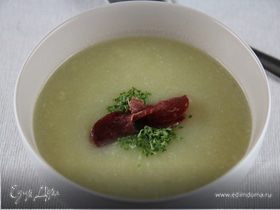Суп-пюре из сельдерея и лука-порея