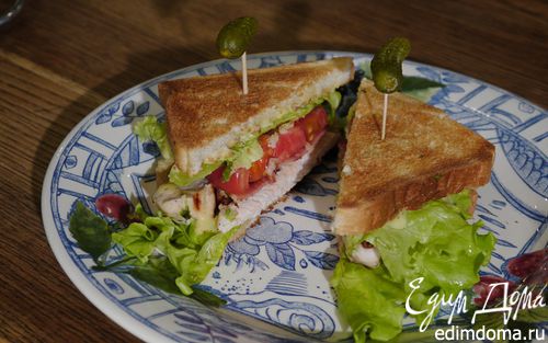 Рецепт Классический клаб-сэндвич с домашним майонезом