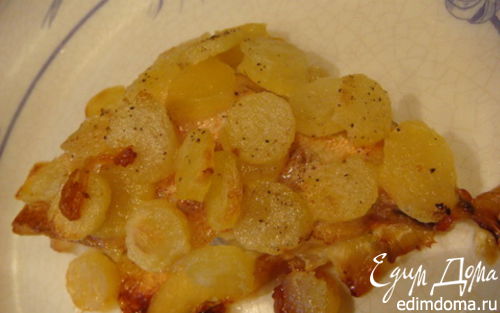 Рецепт Золотая рыбка - окунь под картофельной чешуей